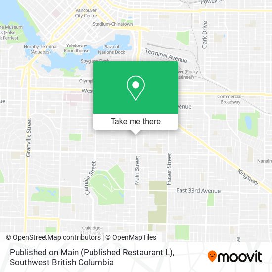 Published on Main (Published Restaurant L) map