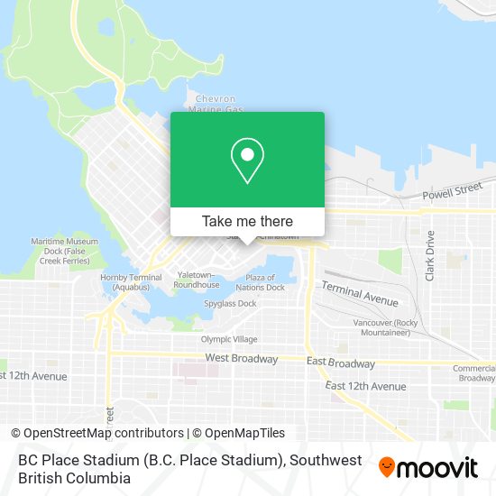 BC Place Stadium (B.C. Place Stadium) map