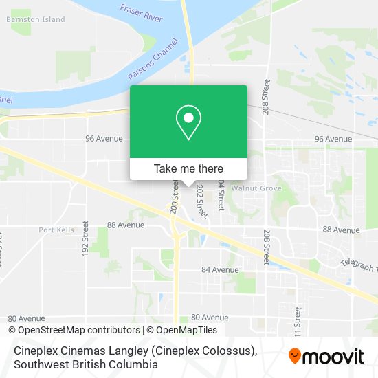 Cineplex Cinemas Langley (Cineplex Colossus) map