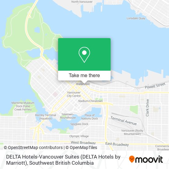 DELTA Hotels-Vancouver Suites (DELTA Hotels by Marriott) map