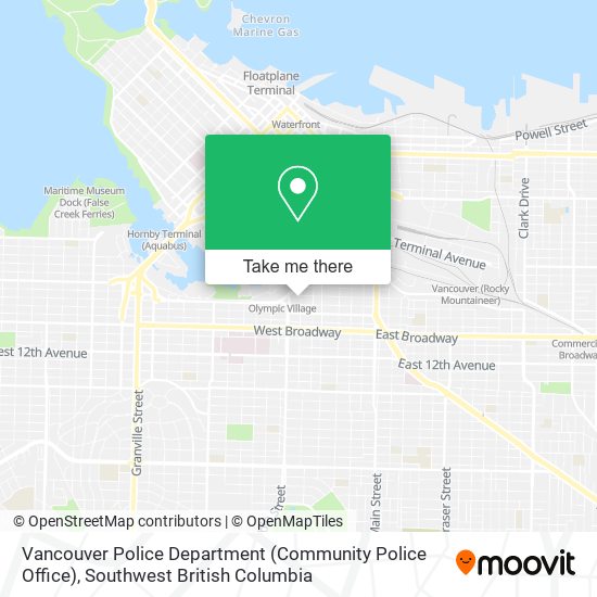 Vancouver Police Department (Community Police Office) map