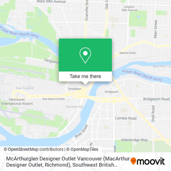 McArthurglen Designer Outlet Vancouver (MacArthur Designer Outlet, Richmond) plan