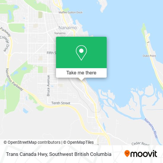 Trans Canada Hwy map