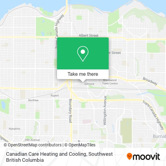 Canadian Care Heating and Cooling map