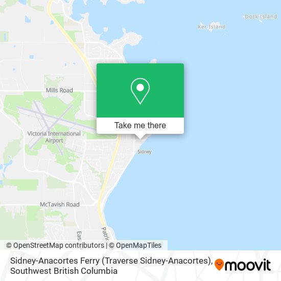Sidney-Anacortes Ferry (Traverse Sidney-Anacortes) map