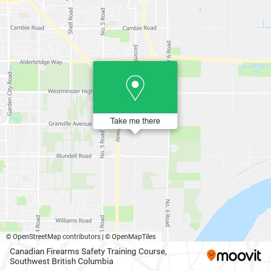 Canadian Firearms Safety Training Course map