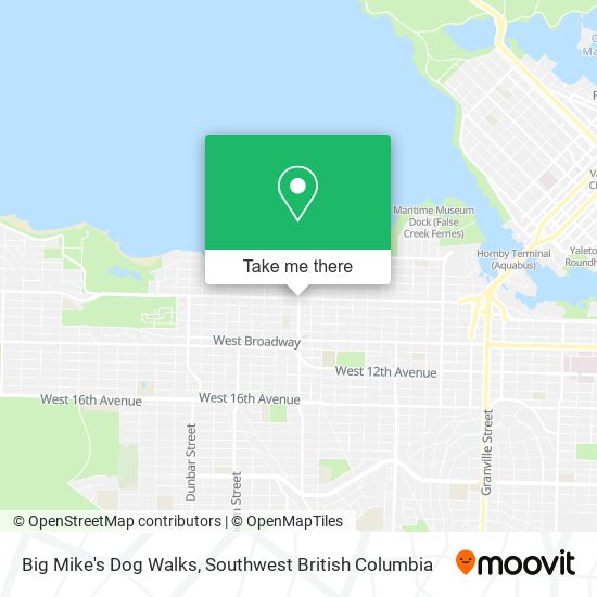 Big Mike's Dog Walks map