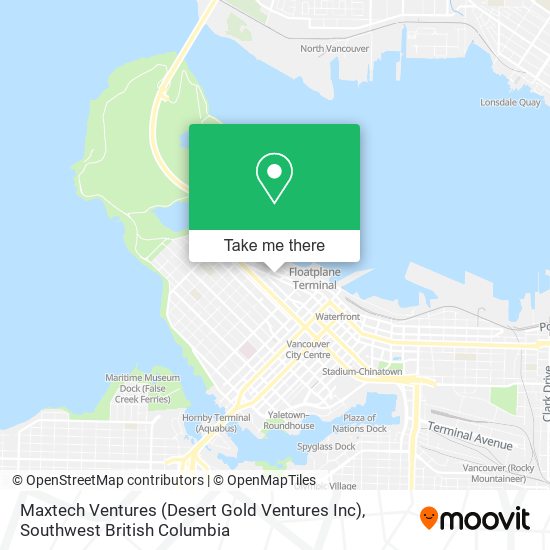 Maxtech Ventures (Desert Gold Ventures Inc) map