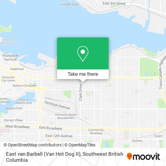 East van Barbell (Van Hot Dog II) map