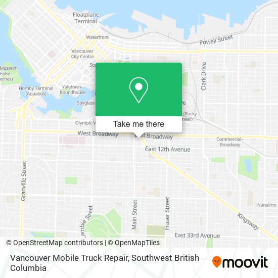 Vancouver Mobile Truck Repair map