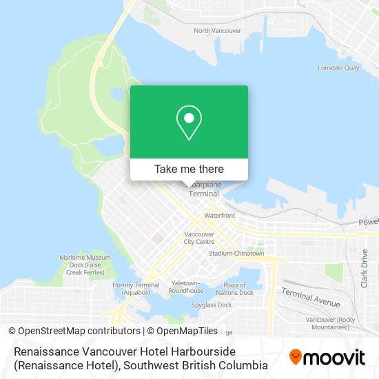 Renaissance Vancouver Hotel Harbourside (Renaissance Hotel) map