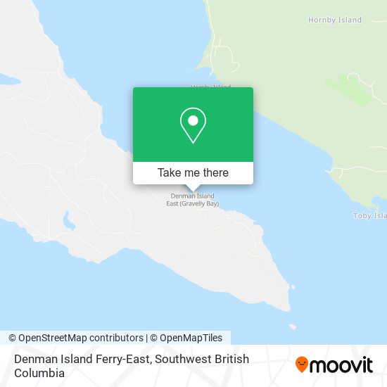Denman Island Ferry-East map