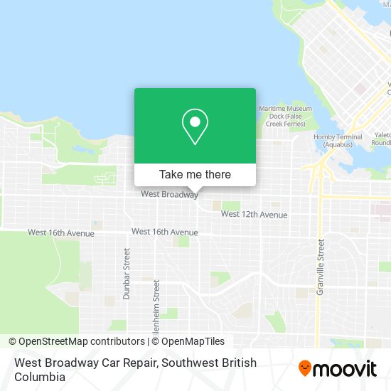 West Broadway Car Repair map