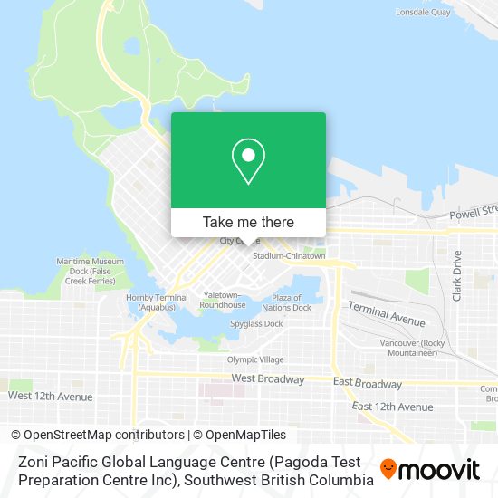 Zoni Pacific Global Language Centre (Pagoda Test Preparation Centre Inc) map