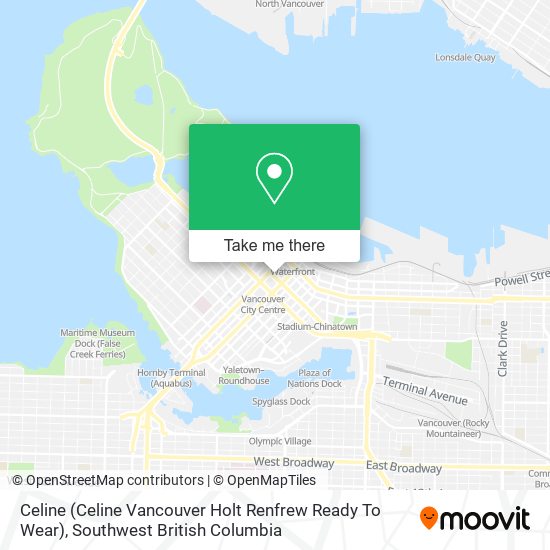 Celine (Celine Vancouver Holt Renfrew Ready To Wear) map