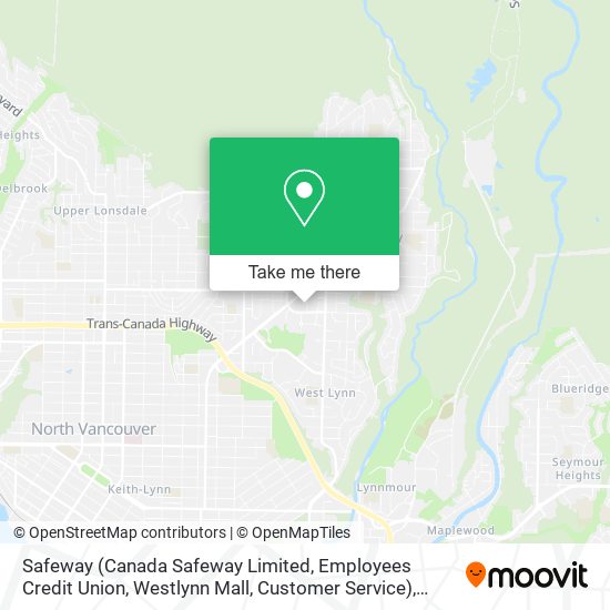 Safeway (Canada Safeway Limited, Employees Credit Union, Westlynn Mall, Customer Service) map