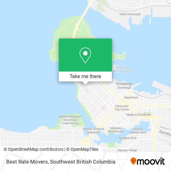 Best Rate Movers map