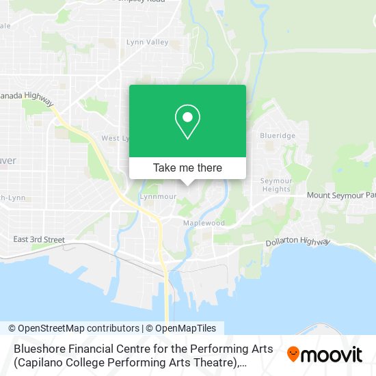 Blueshore Financial Centre for the Performing Arts (Capilano College Performing Arts Theatre) map