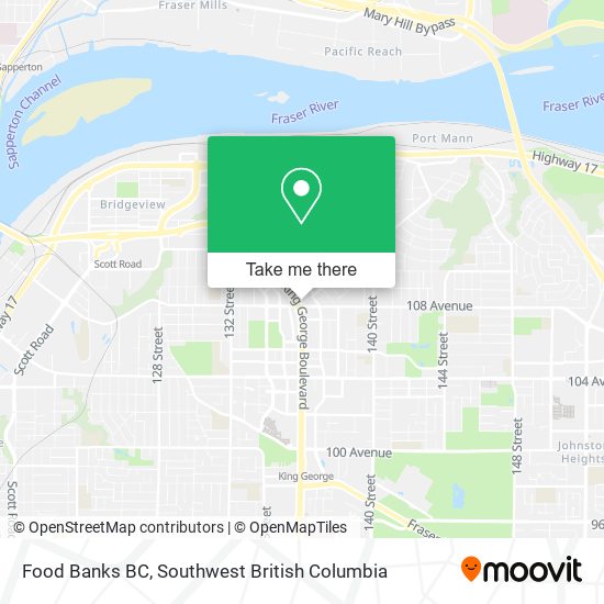 Food Banks BC map