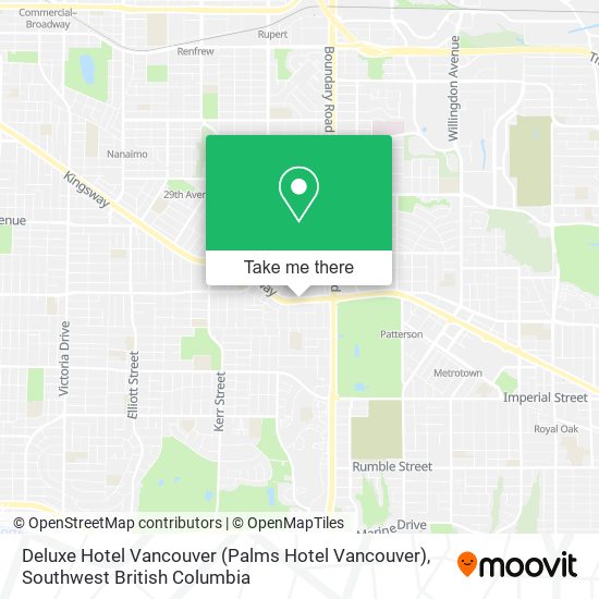 Deluxe Hotel Vancouver (Palms Hotel Vancouver) map