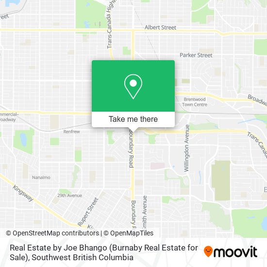 Real Estate by Joe Bhango (Burnaby Real Estate for Sale) map