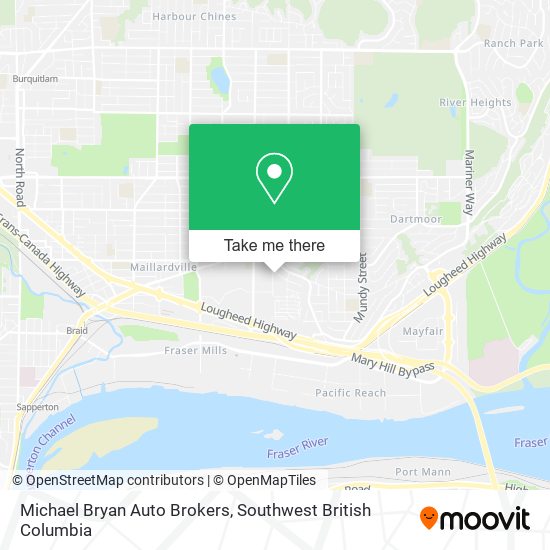 Michael Bryan Auto Brokers map