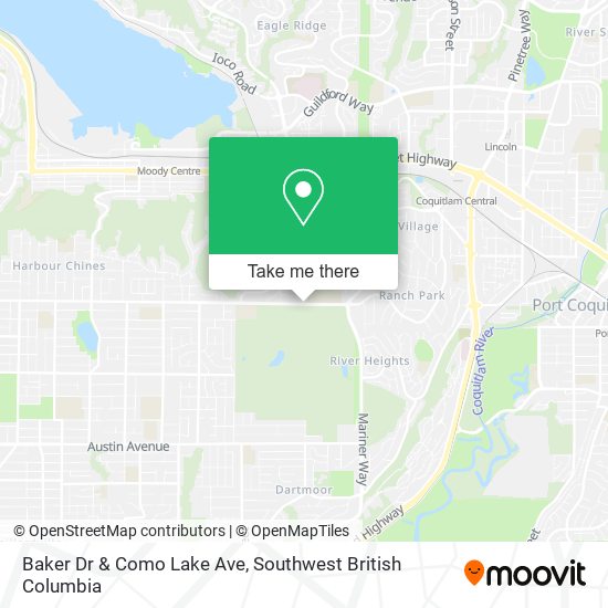 Baker Dr & Como Lake Ave map