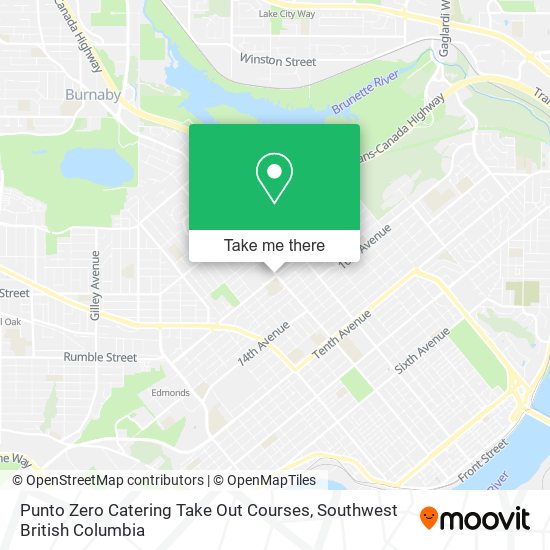Punto Zero Catering Take Out Courses map