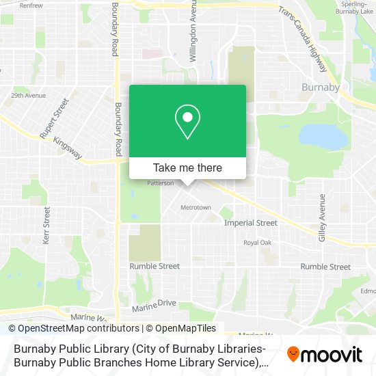 Burnaby Public Library (City of Burnaby Libraries-Burnaby Public Branches Home Library Service) map