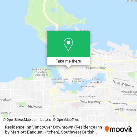 Residence Inn Vancouver Downtown (Residence Inn by Marriott Banquet Kitchen) map