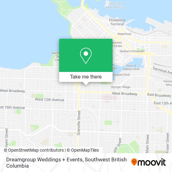 Dreamgroup Weddings + Events map