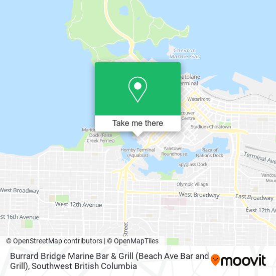 Burrard Bridge Marine Bar & Grill (Beach Ave Bar and Grill) map