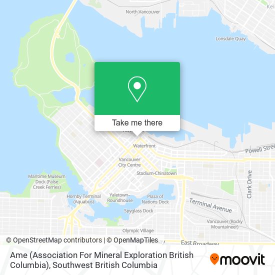 Ame (Association For Mineral Exploration British Columbia) map