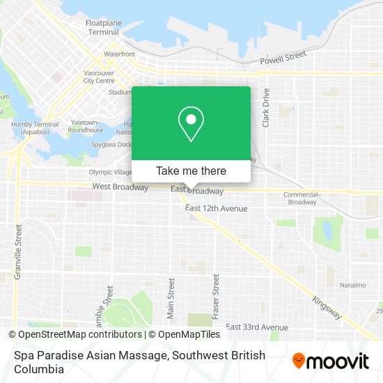 Spa Paradise Asian Massage map