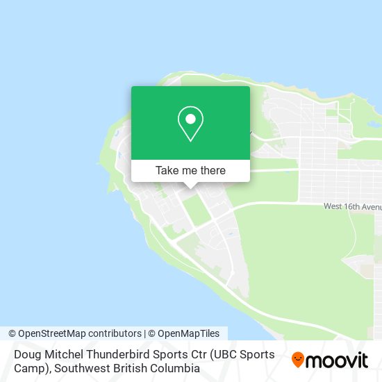 Doug Mitchel Thunderbird Sports Ctr (UBC Sports Camp) map