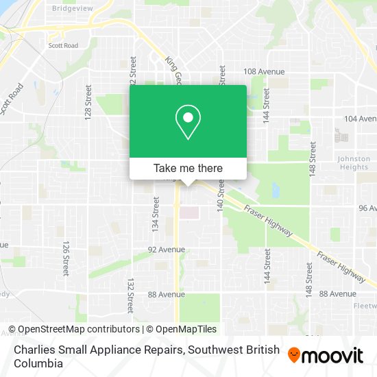 Charlies Small Appliance Repairs map