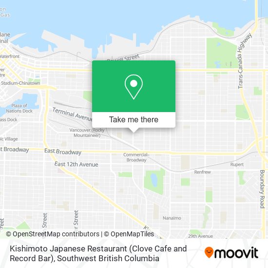 Kishimoto Japanese Restaurant (Clove Cafe and Record Bar) plan