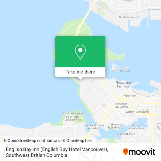 English Bay Inn (English Bay Hotel Vancouver) map