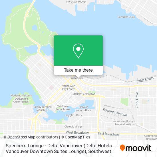 Spencer's Lounge - Delta Vancouver (Delta Hotels Vancouver Downtown Suites Lounge) map