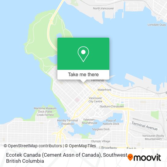 Ecotek Canada (Cement Assn of Canada) map