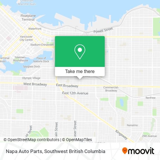 Napa Auto Parts map