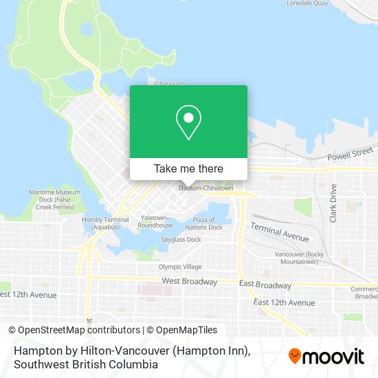 Hampton by Hilton-Vancouver (Hampton Inn) map