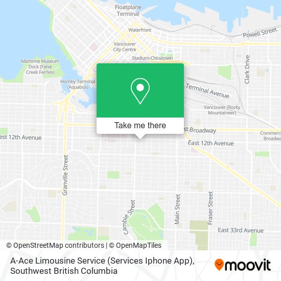 A-Ace Limousine Service (Services Iphone App) map