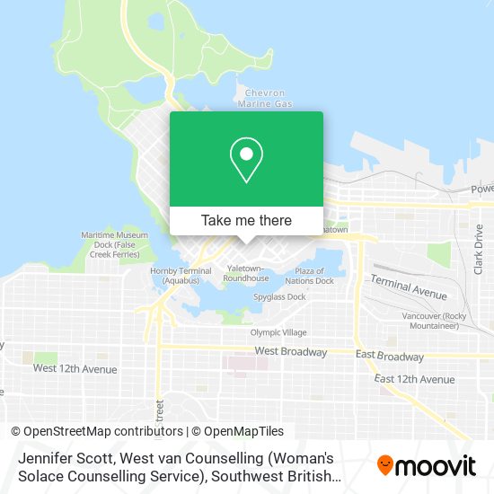 Jennifer Scott, West van Counselling (Woman's Solace Counselling Service) map