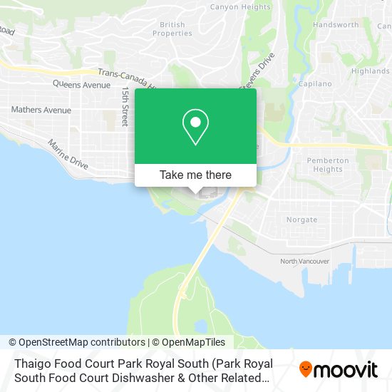 Thaigo Food Court Park Royal South (Park Royal South Food Court Dishwasher & Other Related Areas) map