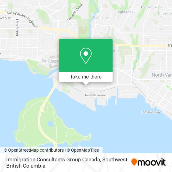 Immigration Consultants Group Canada map