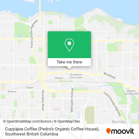 Cuppajoe Coffee (Pedro's Organic Coffee House) plan