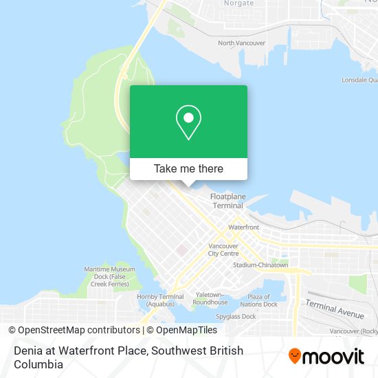 Denia at Waterfront Place map