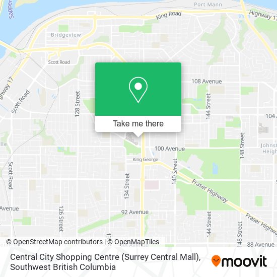 Central City Shopping Centre (Surrey Central Mall) map