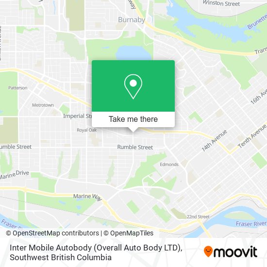 Inter Mobile Autobody (Overall Auto Body LTD) map